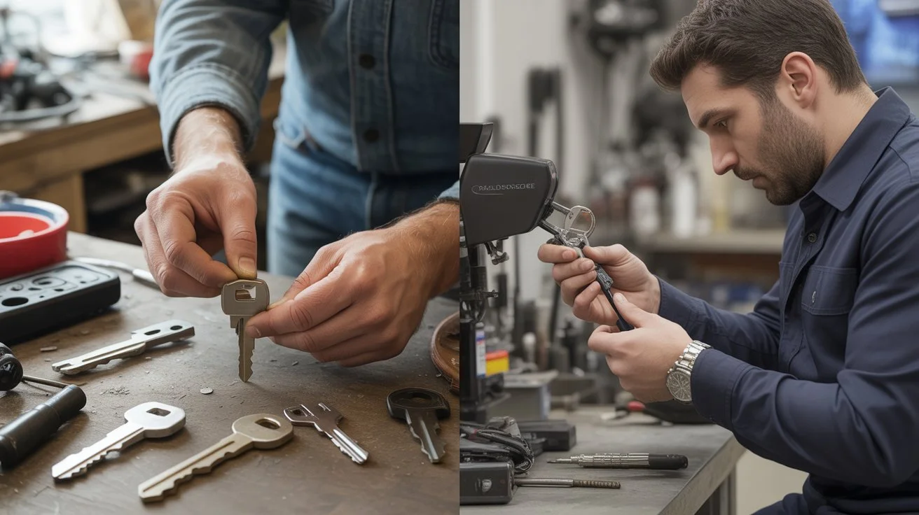 Can a locksmith make a motorcycle key using key cutting and transponder programming