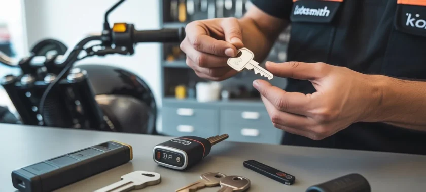Can a locksmith make a motorcycle key using professional key programming tools